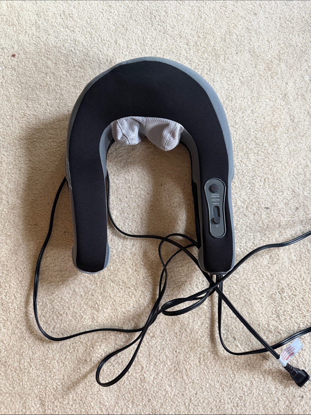 Electric Neck and Shoulder Massager in Black and Gray